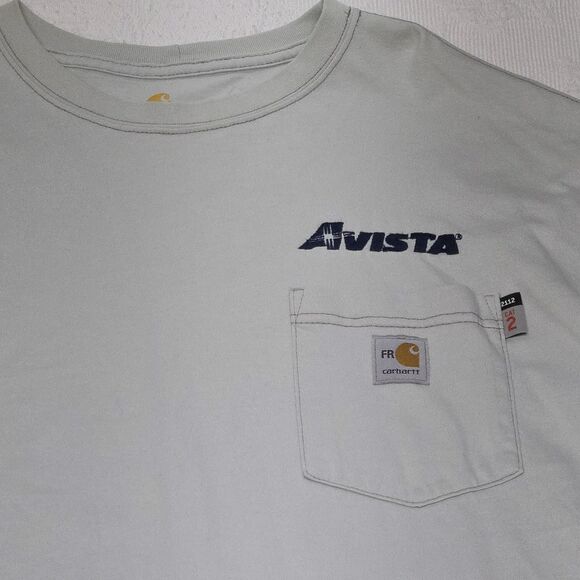 Carhartt Grey Fire Pyro Safe Antex Cat 2 Men XL Tall Industrial Safe Work Shirt - Picture 2 of 8